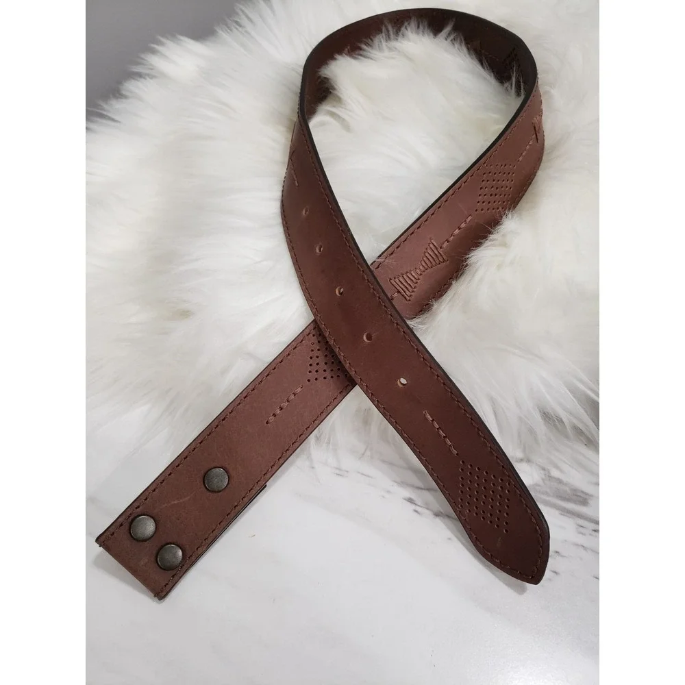 Idyllwind Rodeo Brown Genuine Leather Boho Western Festival Belt NO BUCKLE SMALL
